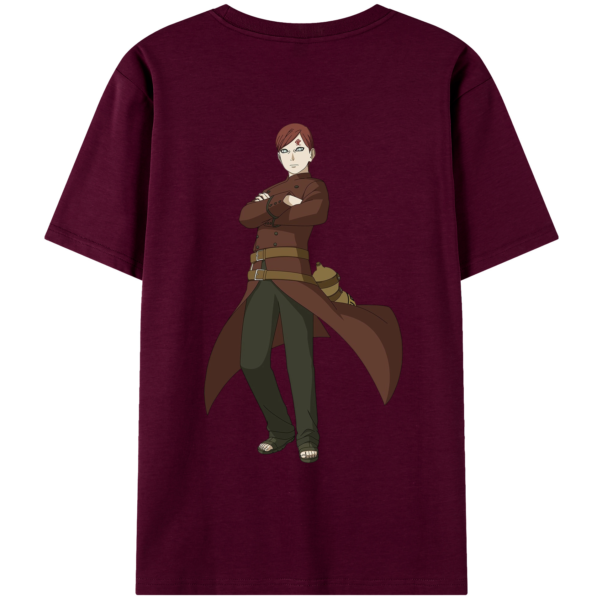 （画像用） NARUTO -ナルト- ガアラ Gaara レディース半袖Tシャツ(バックプリント)